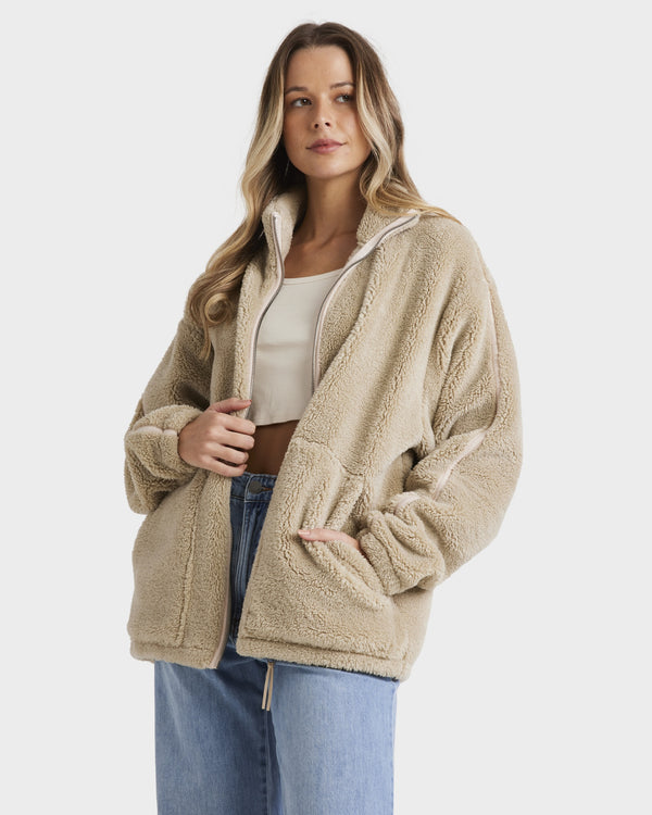 Womens Sweet Ride Zip Up Fleece Jacket
